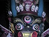 Tibet Kailash 07 Manasarovar 08 Trugo Gompa Inside Yamantaka Statue In a case to the left of the main altar at Trugo Gompa is a scary statue of Yamantaka.